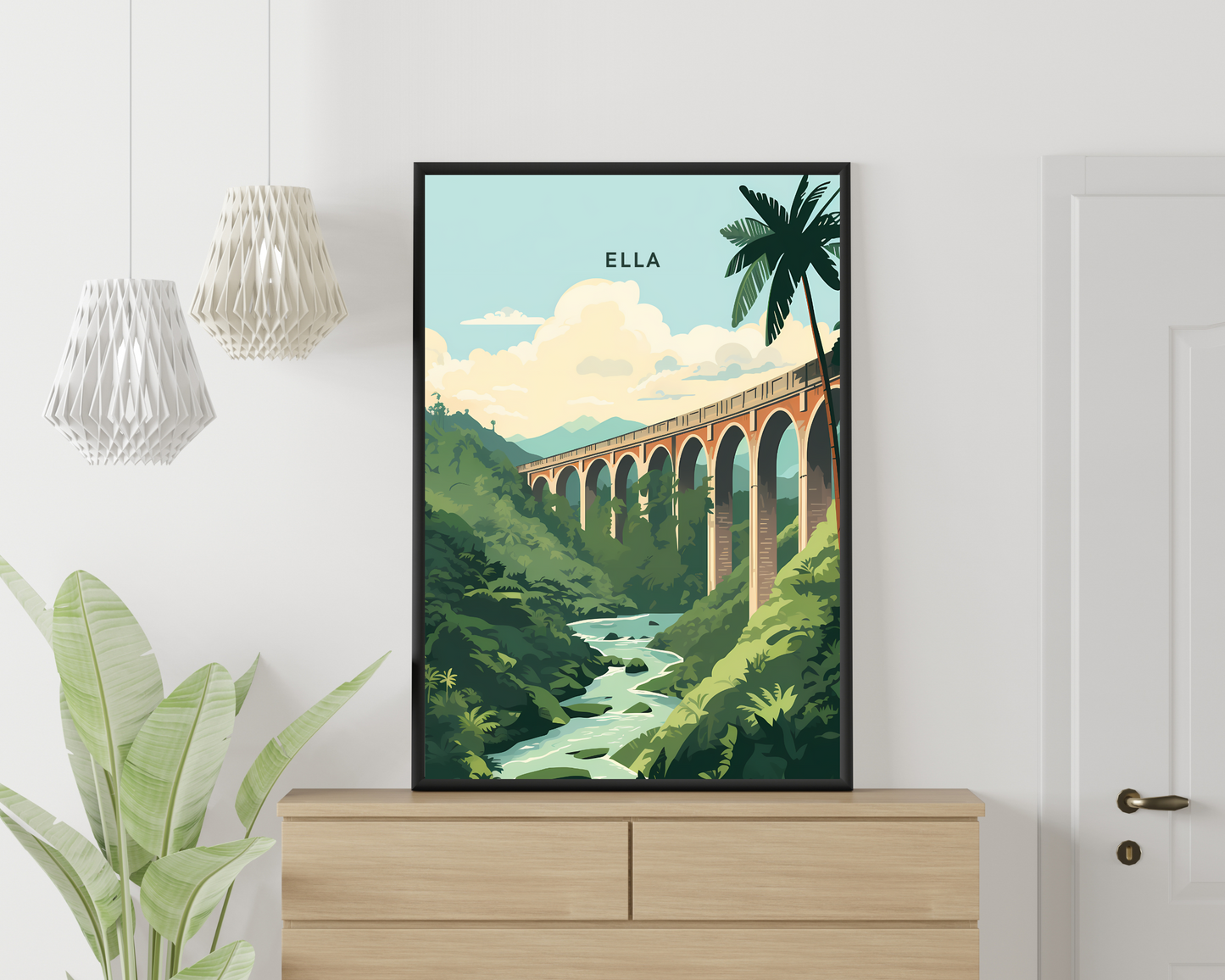 Ella Nine Arch Bridge Sri Lanka Travel Poster Print - Pitchers Design