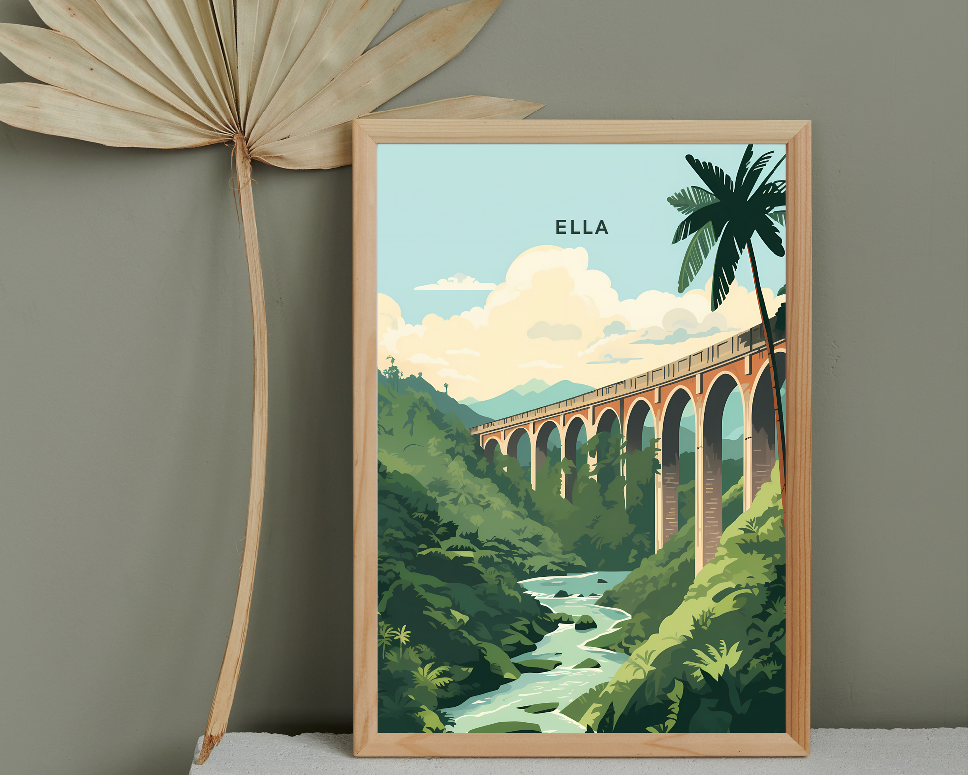 Ella Nine Arch Bridge Sri Lanka Travel Poster Print - Pitchers Design