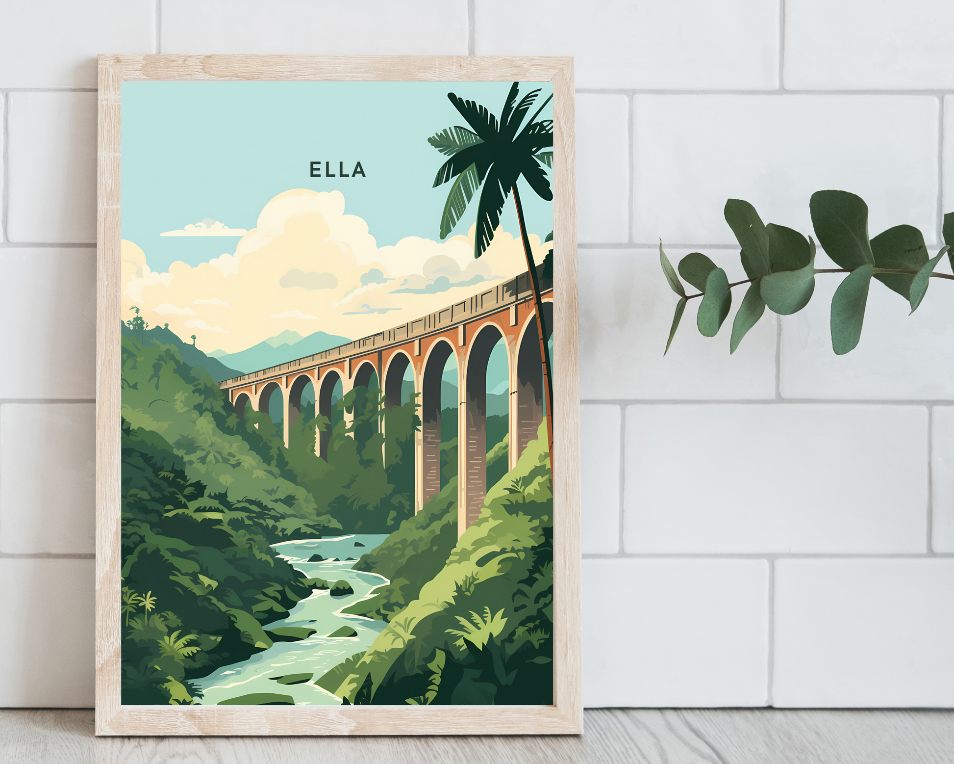 Ella Nine Arch Bridge Sri Lanka Travel Poster Print - Pitchers Design