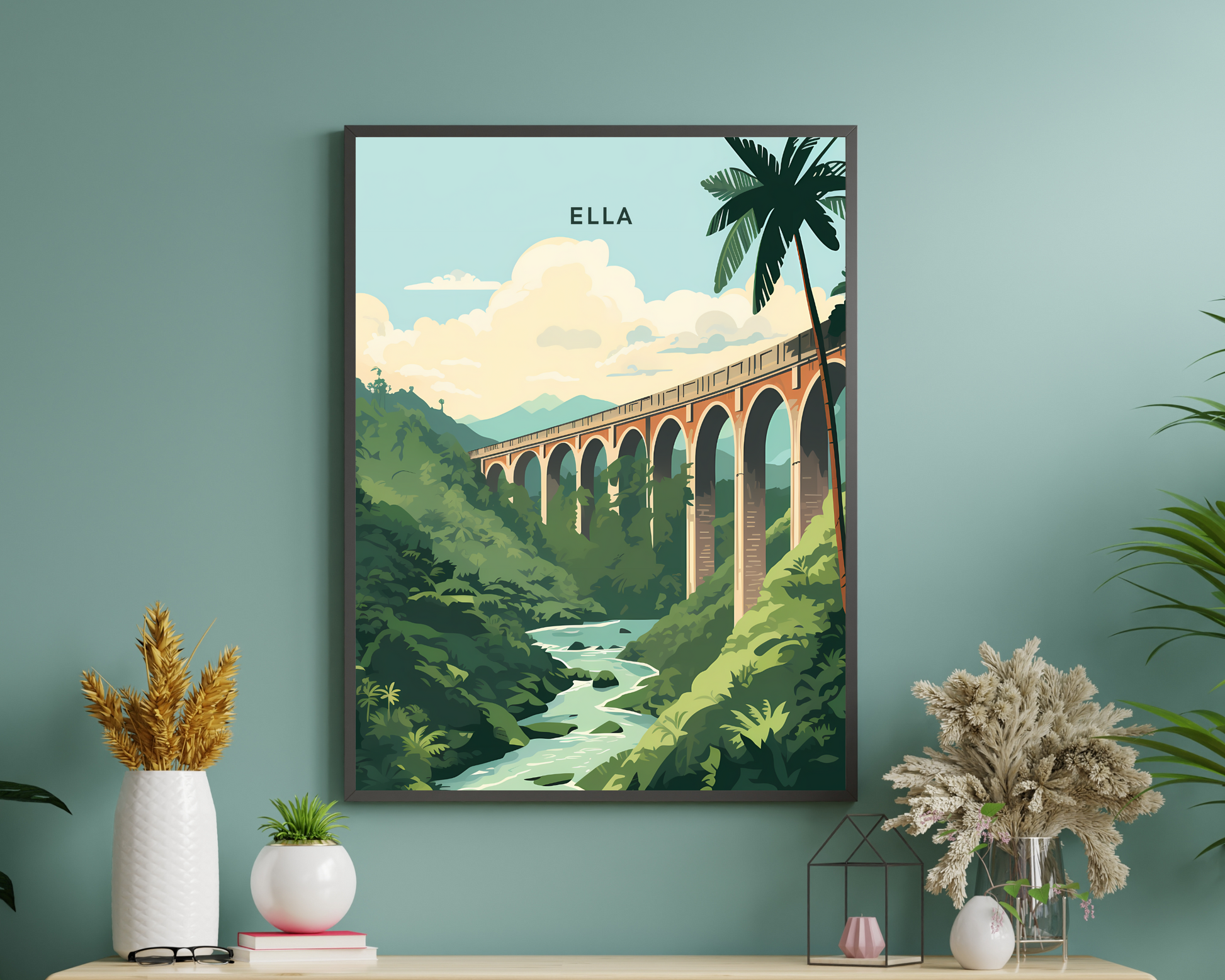 Ella Nine Arch Bridge Sri Lanka Travel Poster Print - Pitchers Design