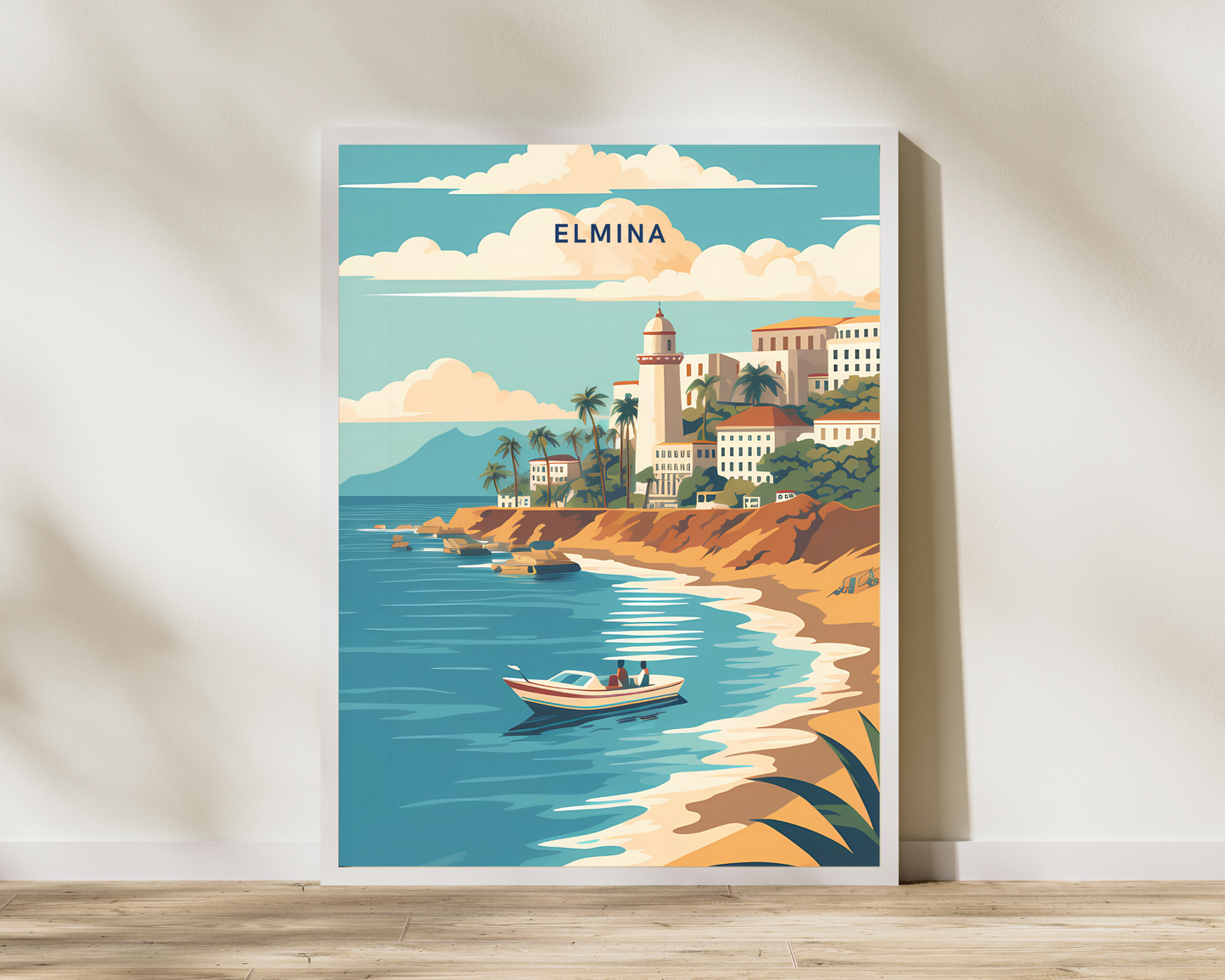 Elmina Ghana Travel Poster Print - Pitchers Design