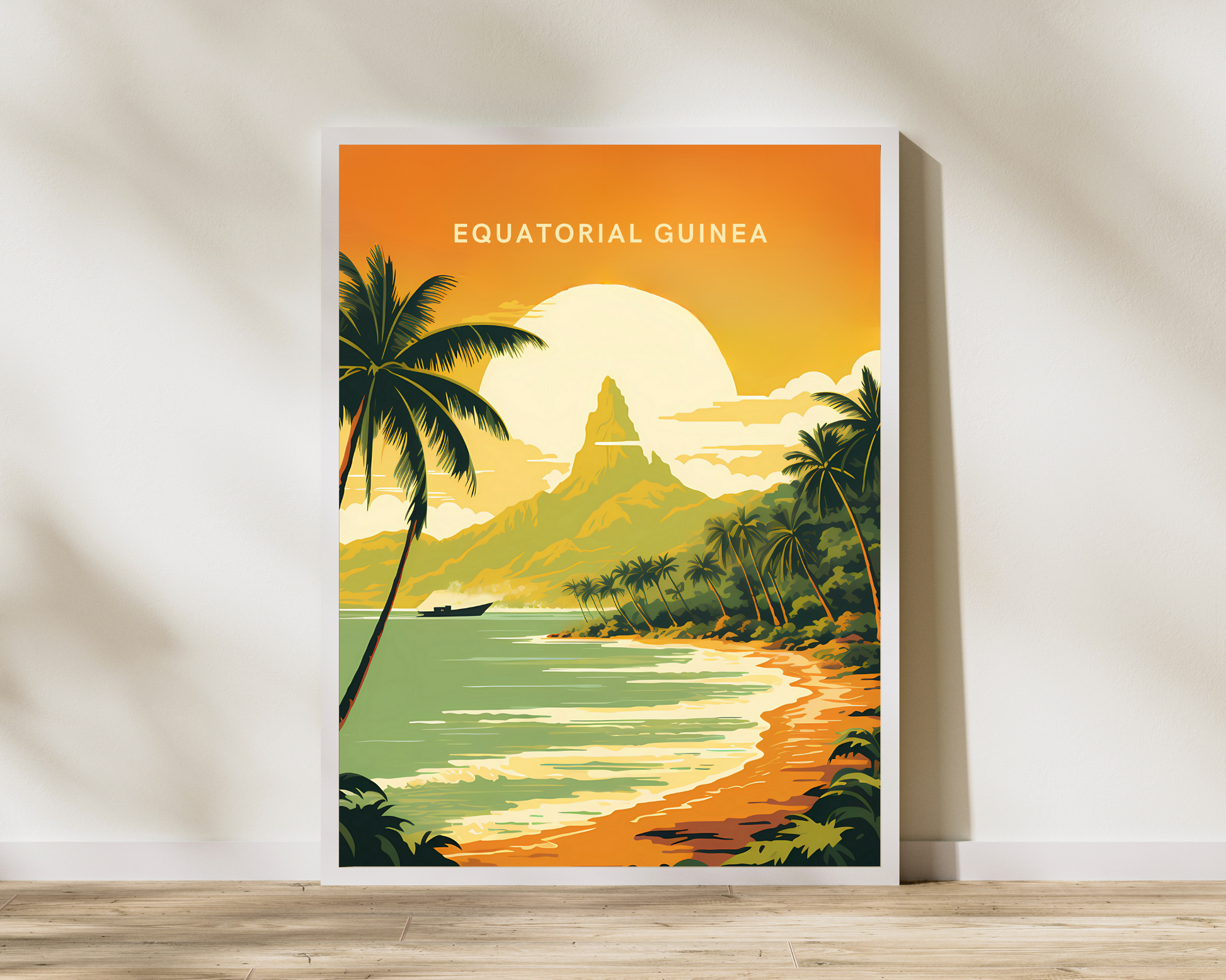 Equatorial Guinea Travel Poster Print - Pitchers Design