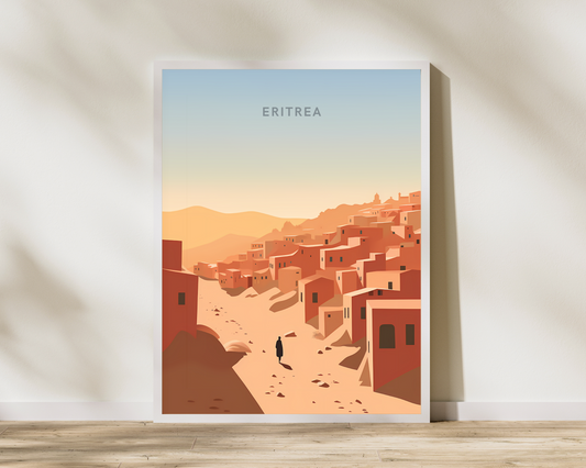 Eritrea Africa Travel Poster Print - Pitchers Design