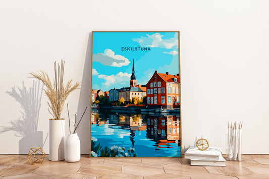 Eskilstuna Sweden Travel Print Poster - Pitchers Design