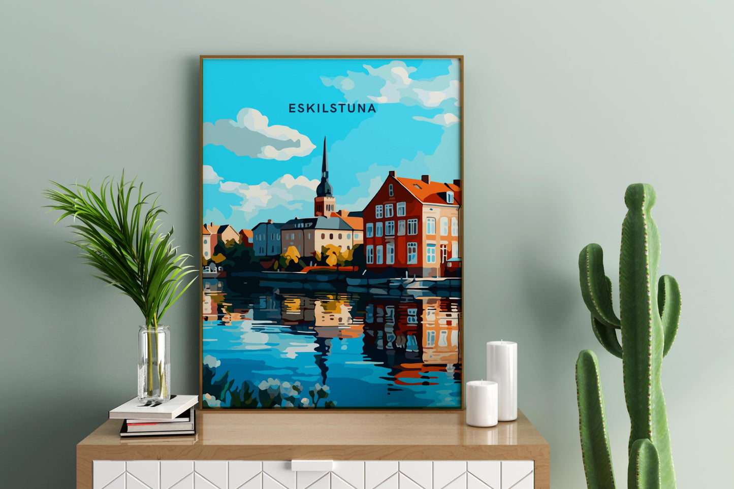 Eskilstuna Sweden Travel Print Poster - Pitchers Design