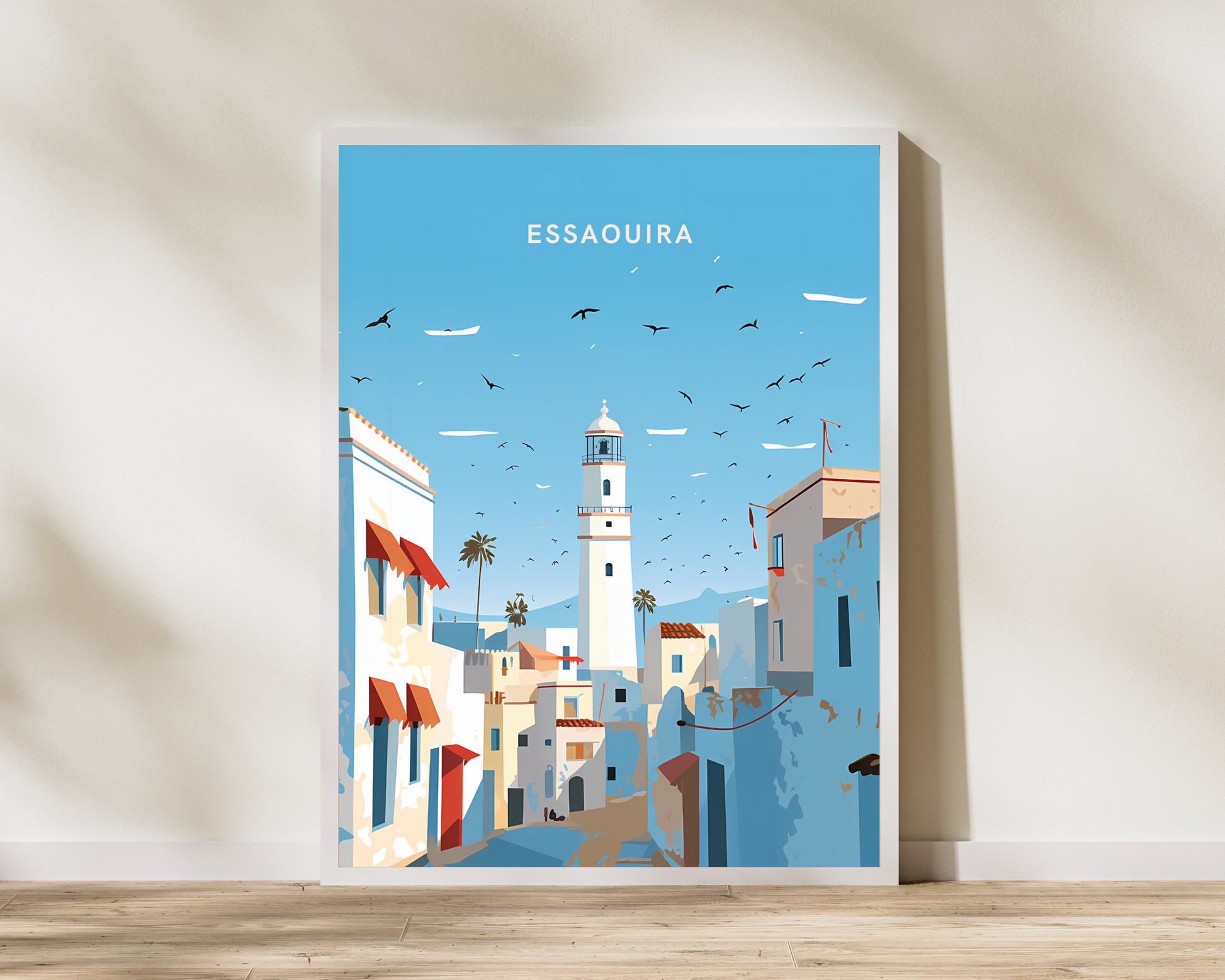 Essaouira Morocco Travel Poster Print - Pitchers Design