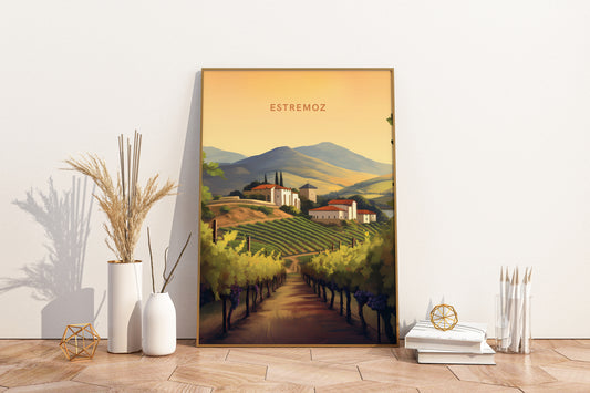 Estremoz Portugal Travel Print Poster - Pitchers Design