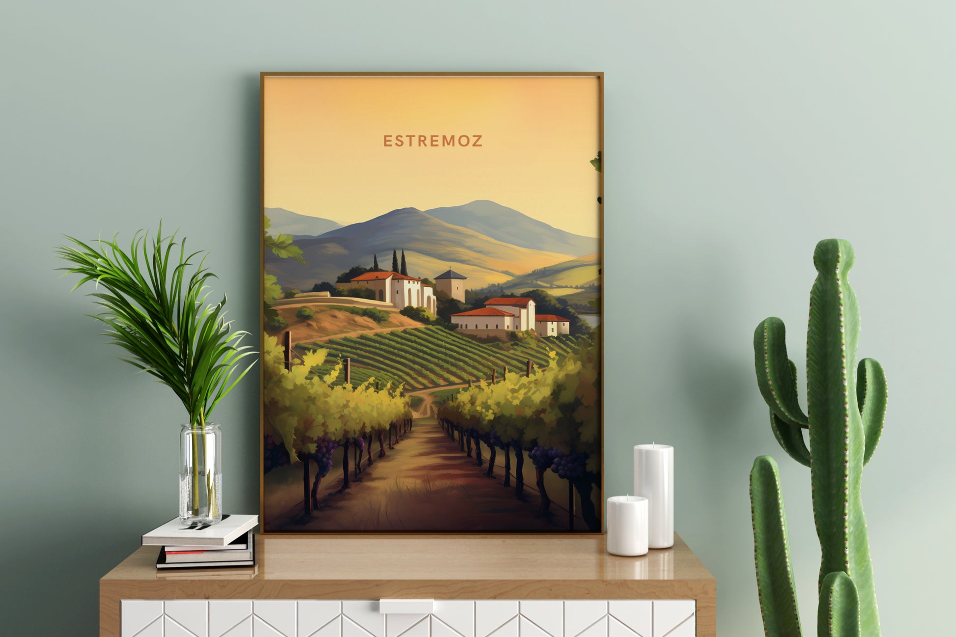 Estremoz Portugal Travel Print Poster - Pitchers Design