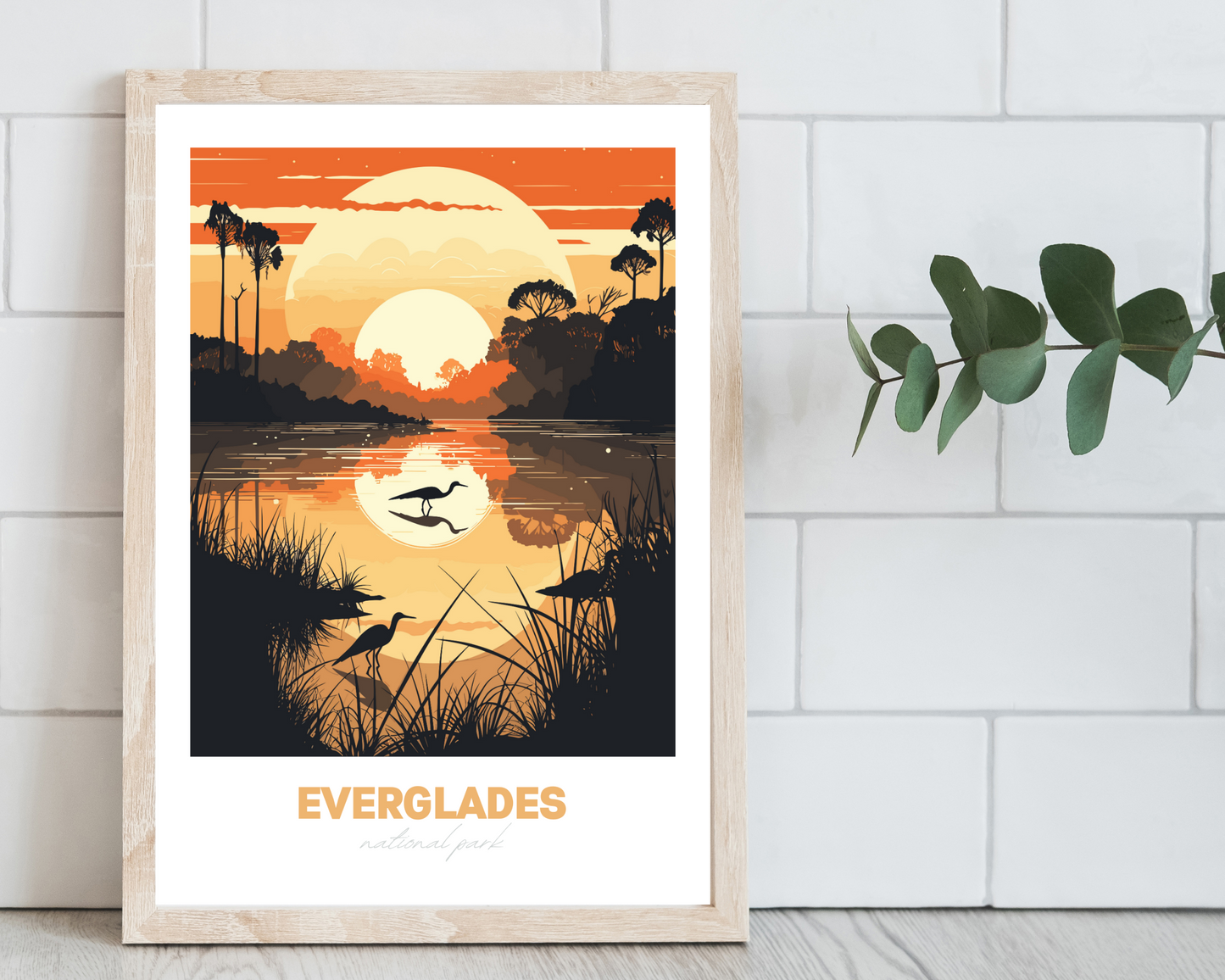 Everglades National Park Travel Poster Print - Pitchers Design