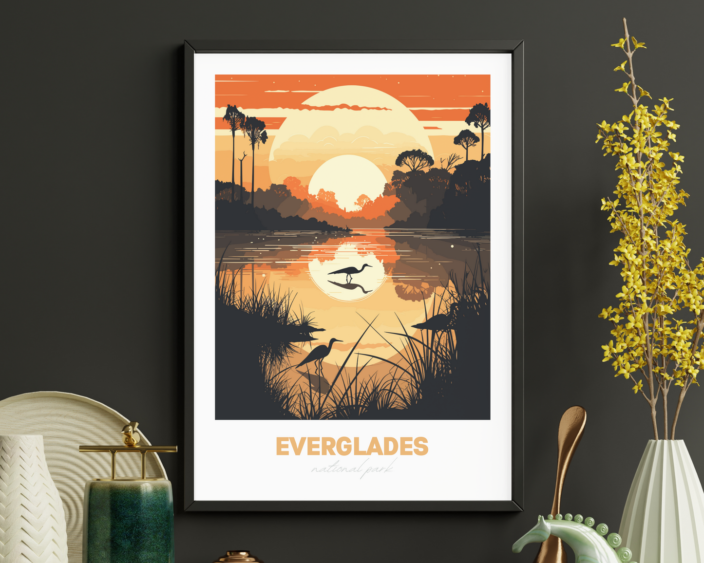 Everglades National Park Travel Poster Print - Pitchers Design