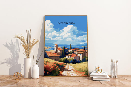 Extremadura Spain Travel Print Poster - Pitchers Design