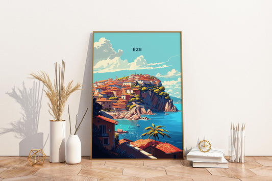 Póster de impresión de viajes de Eze Francia