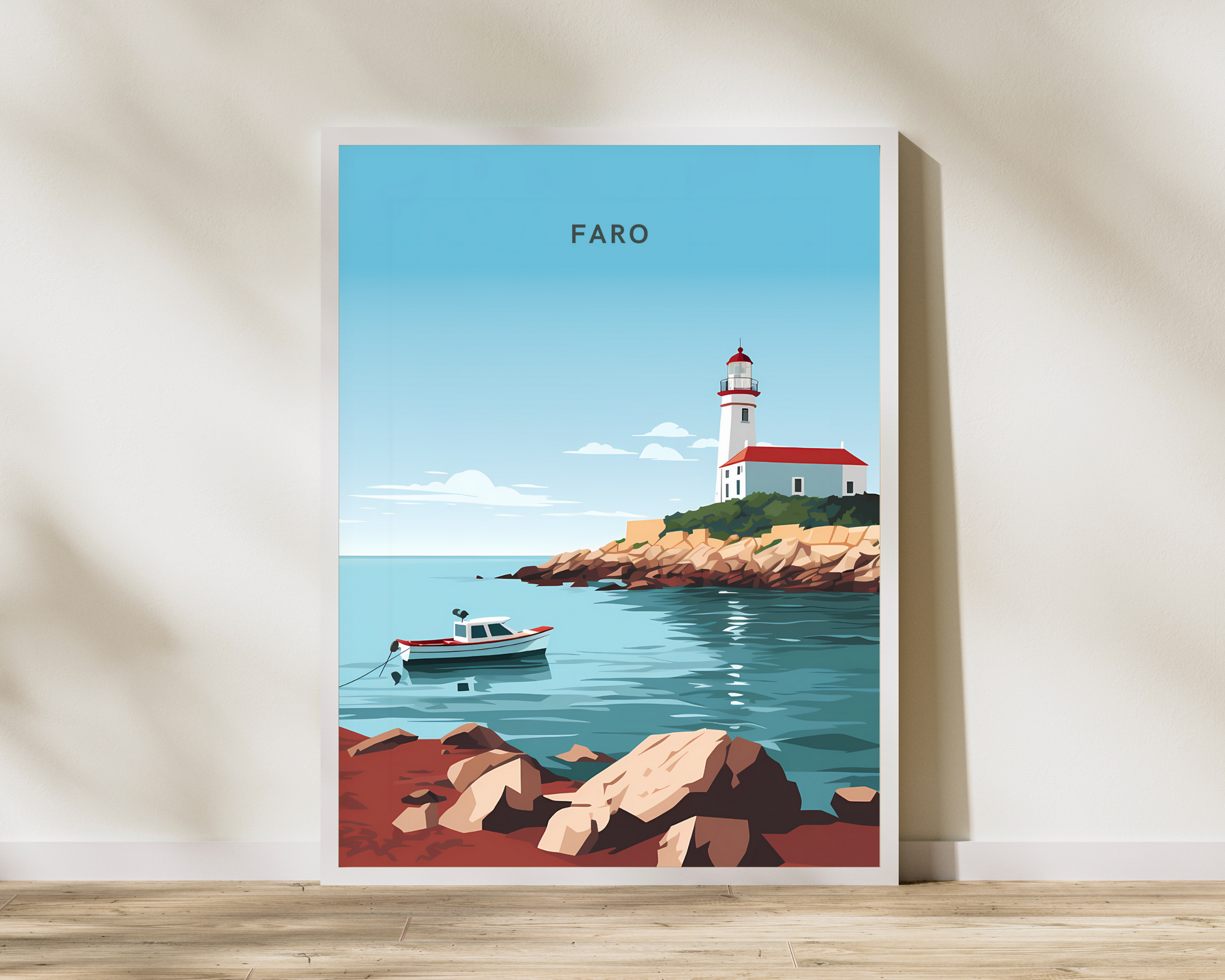 Faro Portugal Travel Poster Print - Pitchers Design