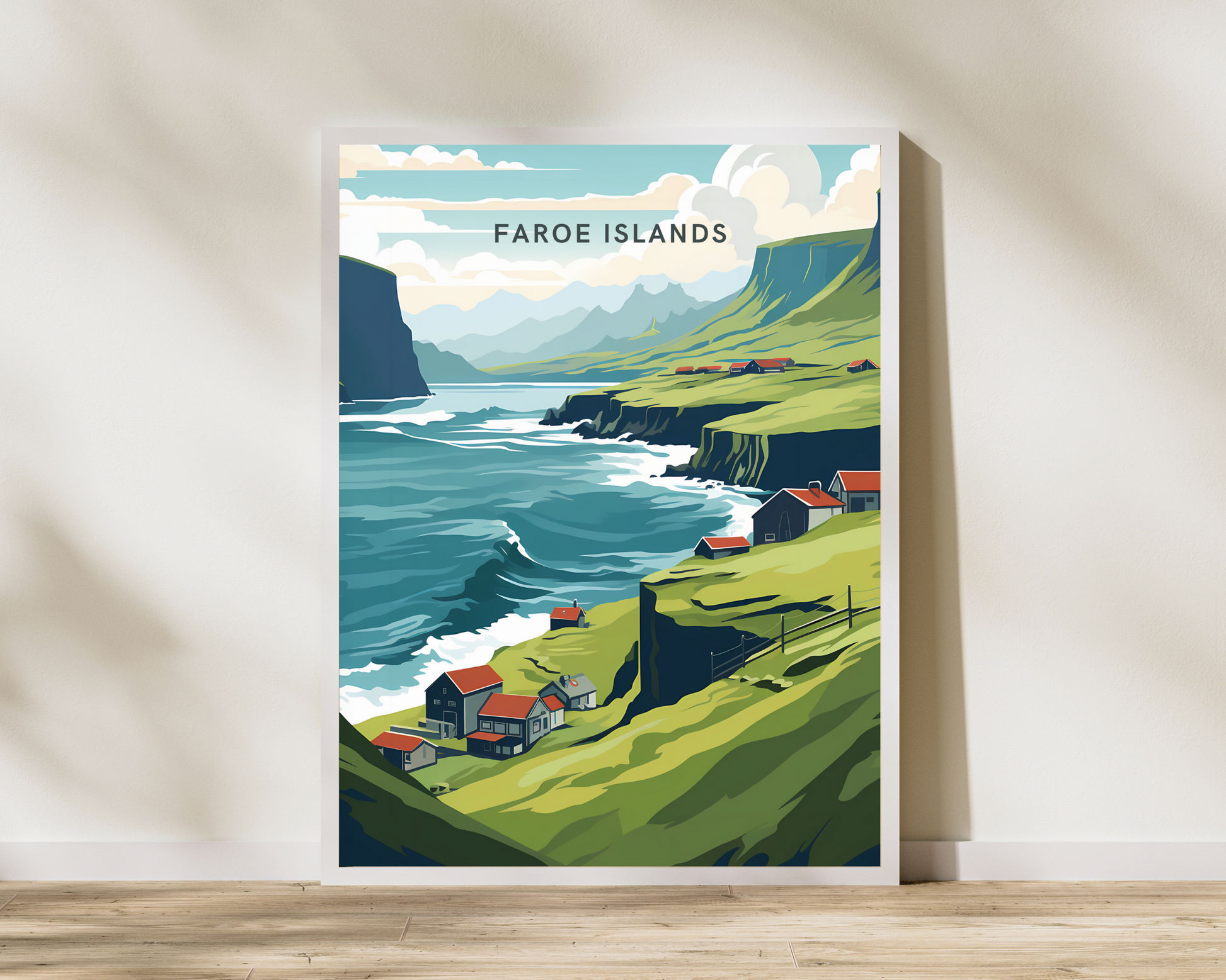 Faroe Islands Travel Poster Print - Pitchers Design