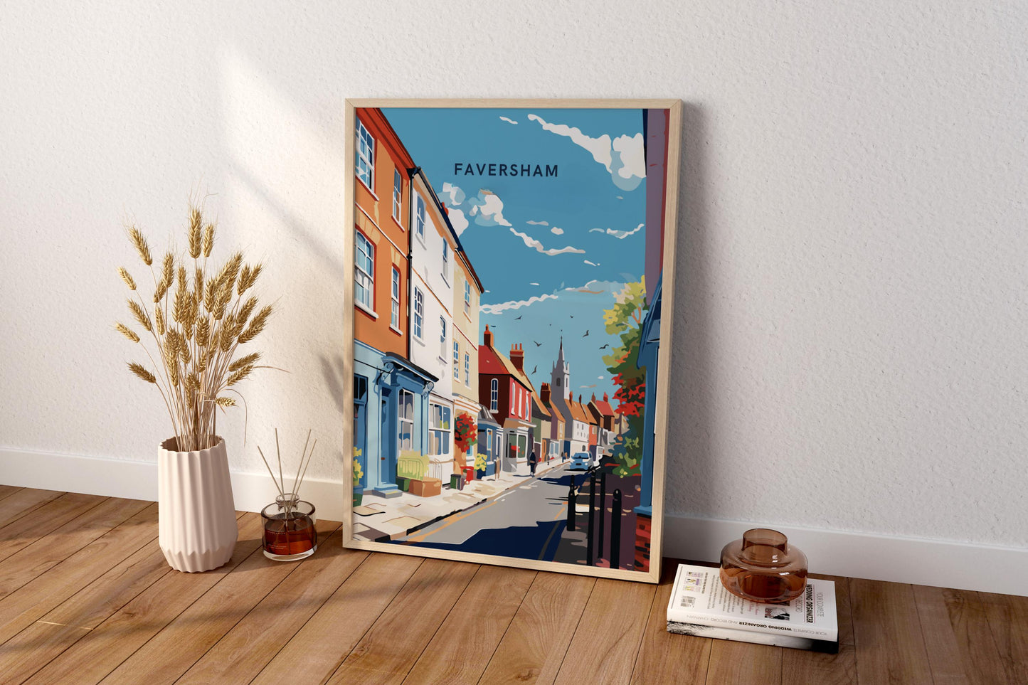 Faversham England UK Travel Print Poster - Pitchers Design