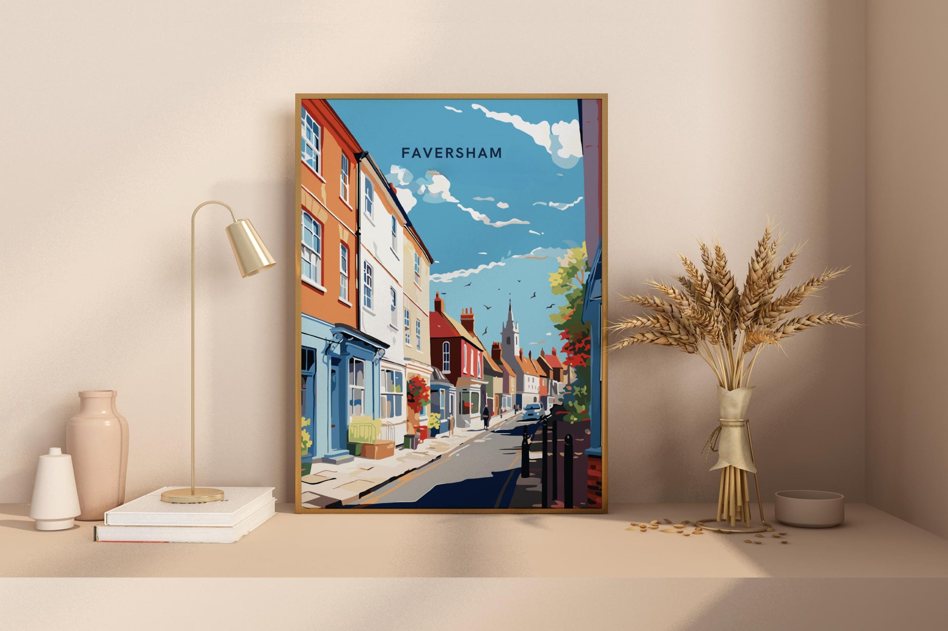 Faversham England UK Travel Print Poster - Pitchers Design