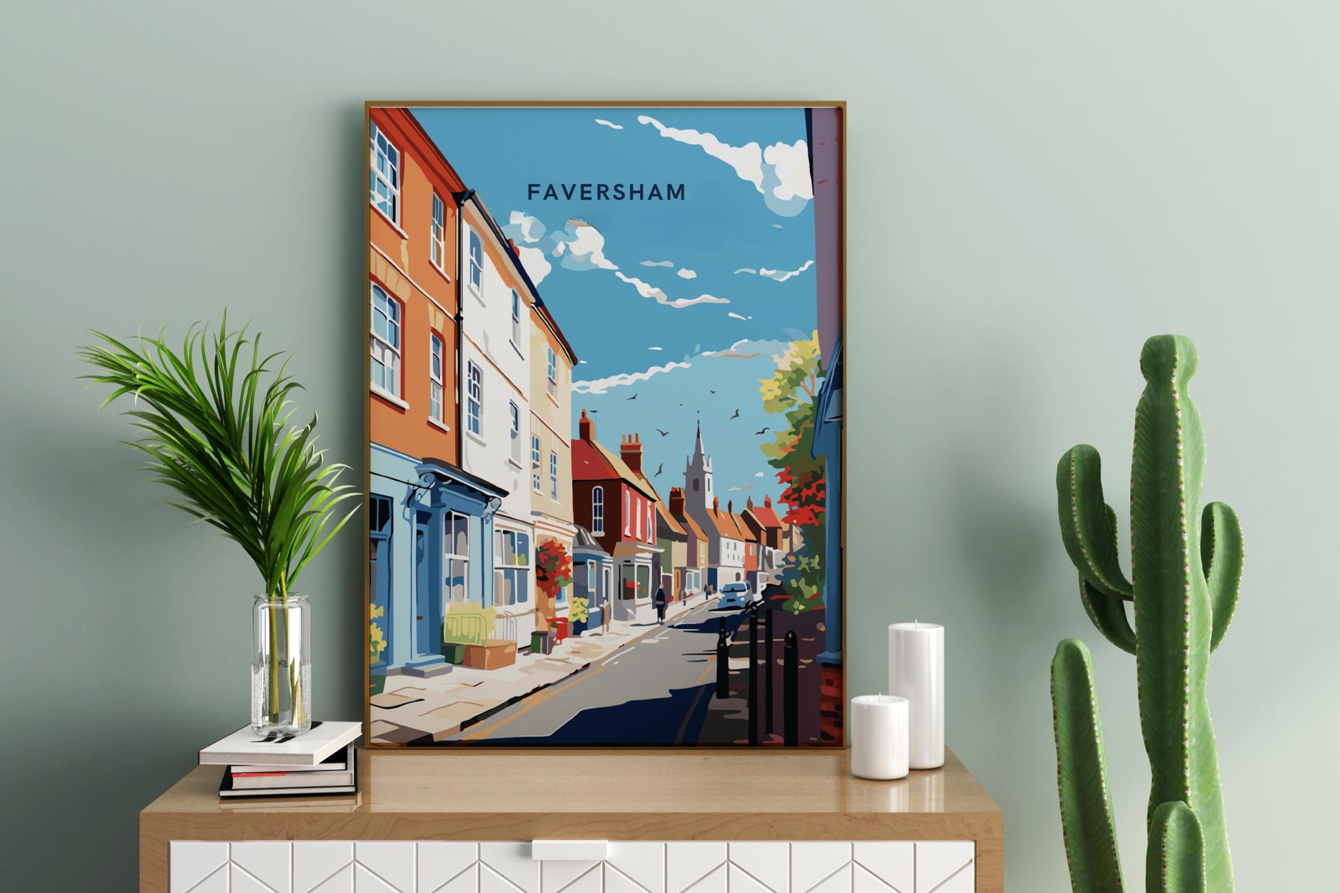 Faversham England UK Travel Print Poster - Pitchers Design