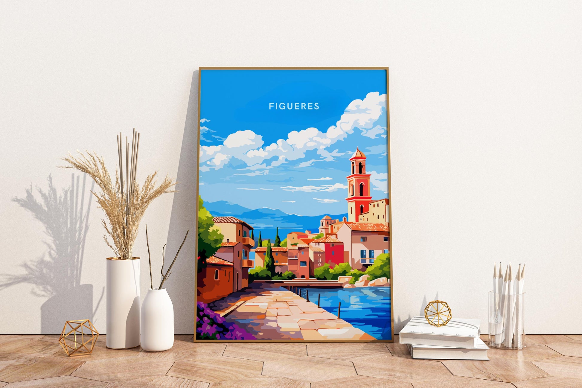 Figueres Spain Travel Print Poster - Pitchers Design