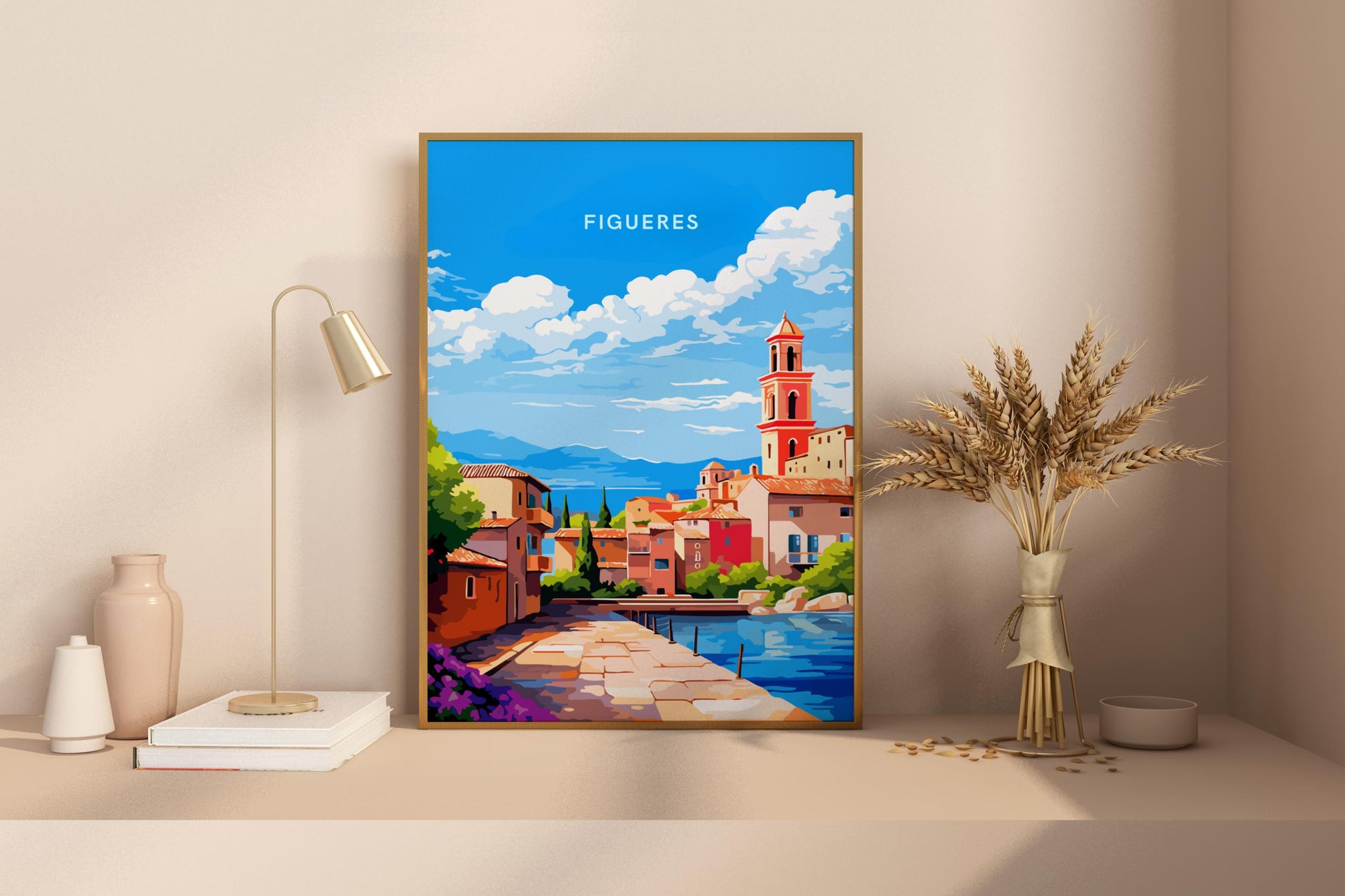 Figueres Spain Travel Print Poster - Pitchers Design