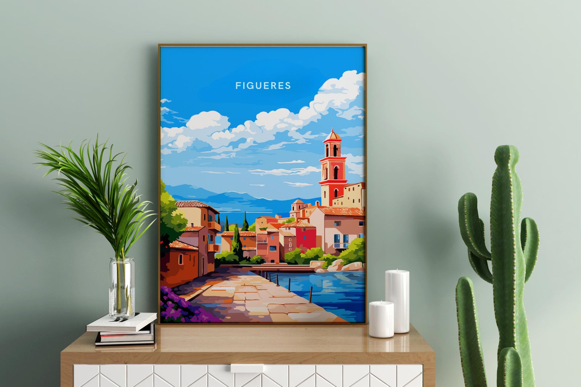 Figueres Spain Travel Print Poster - Pitchers Design