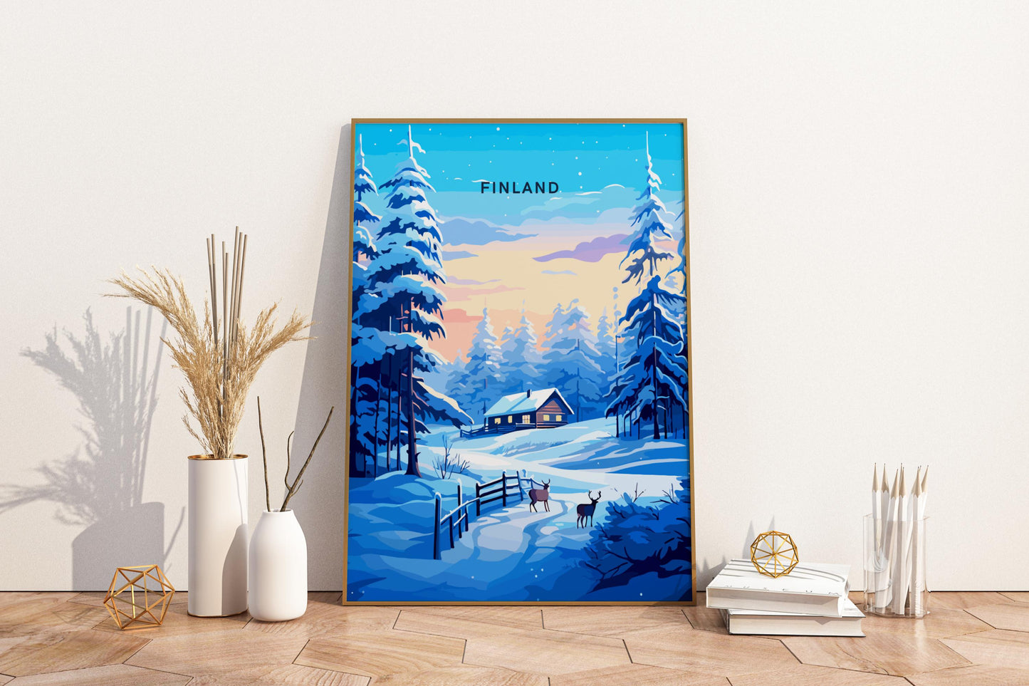 Póster de viaje a Finlandia