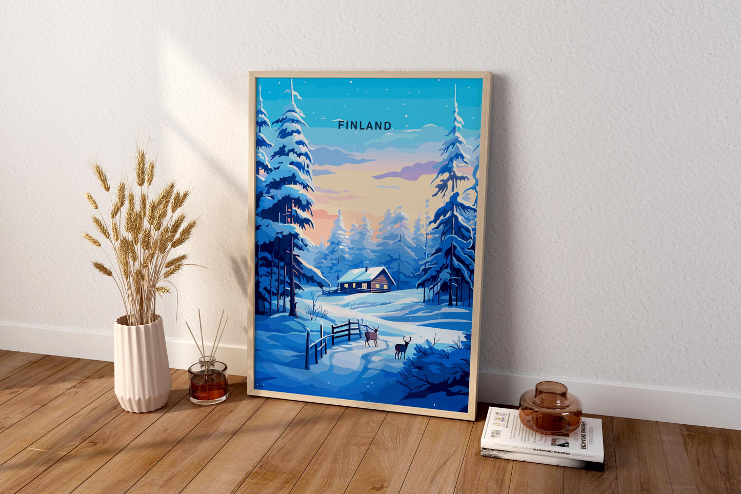 Póster de viaje a Finlandia