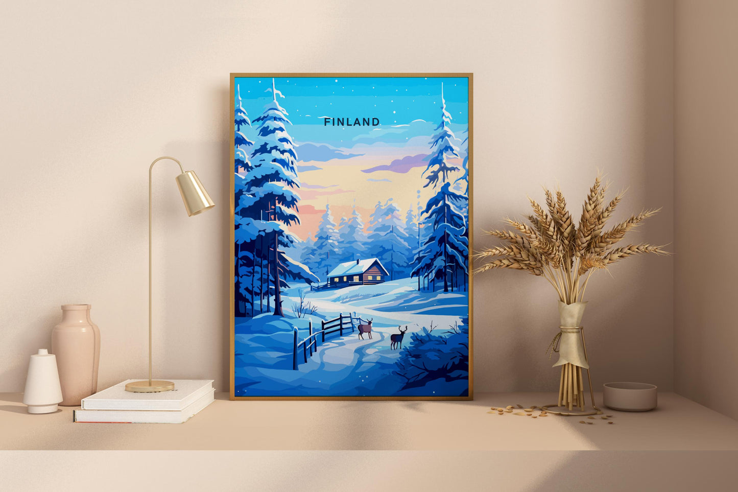 Póster de viaje a Finlandia