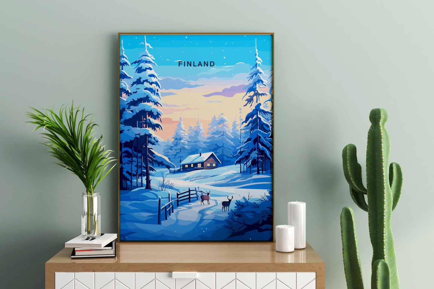 Póster de viaje a Finlandia