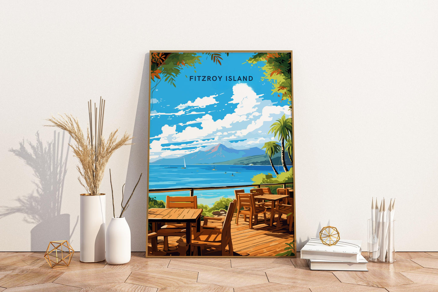 Fitzroy Island Australia Travel Print Poster - Pitchers Design