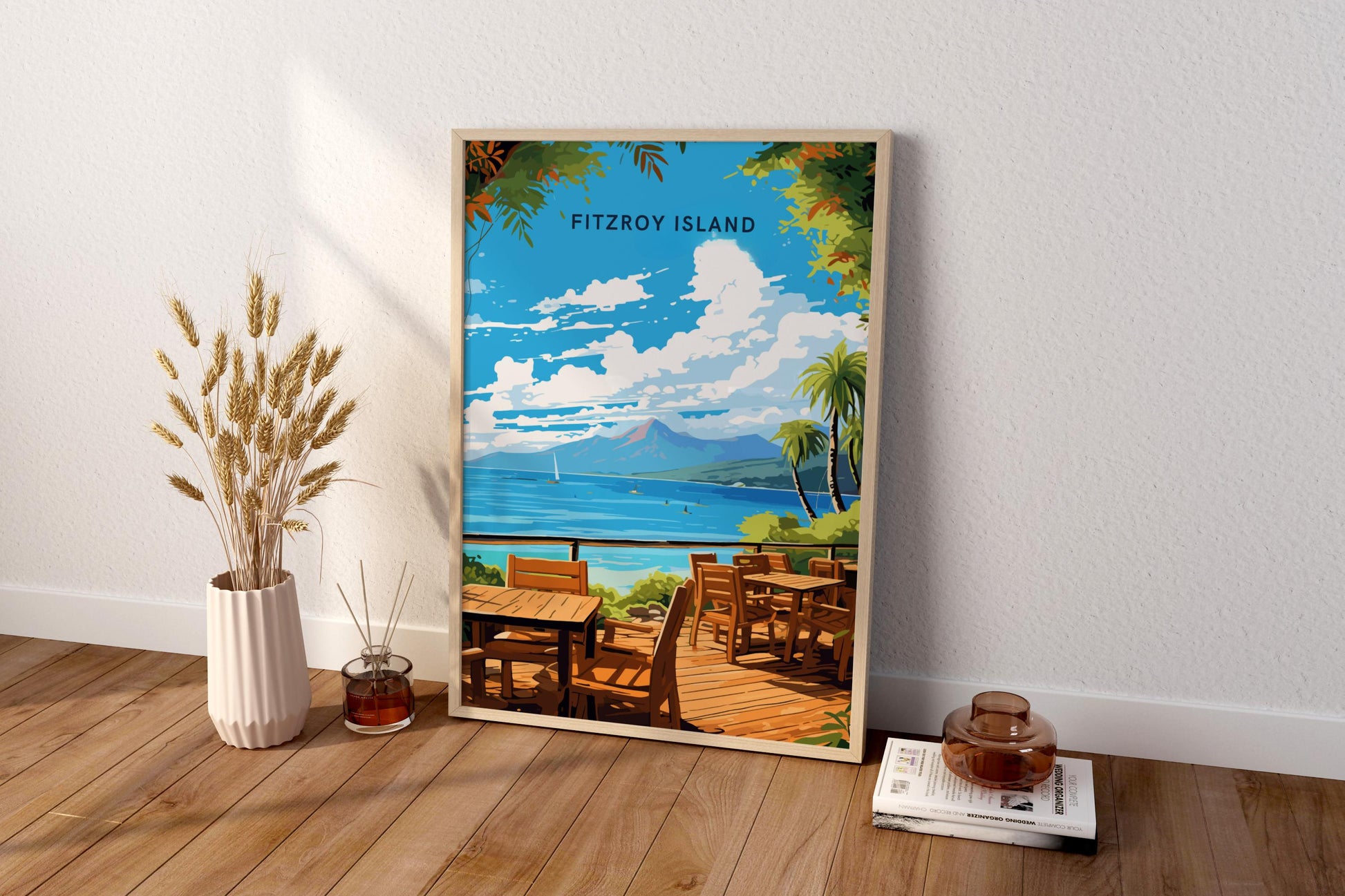 Fitzroy Island Australia Travel Print Poster - Pitchers Design