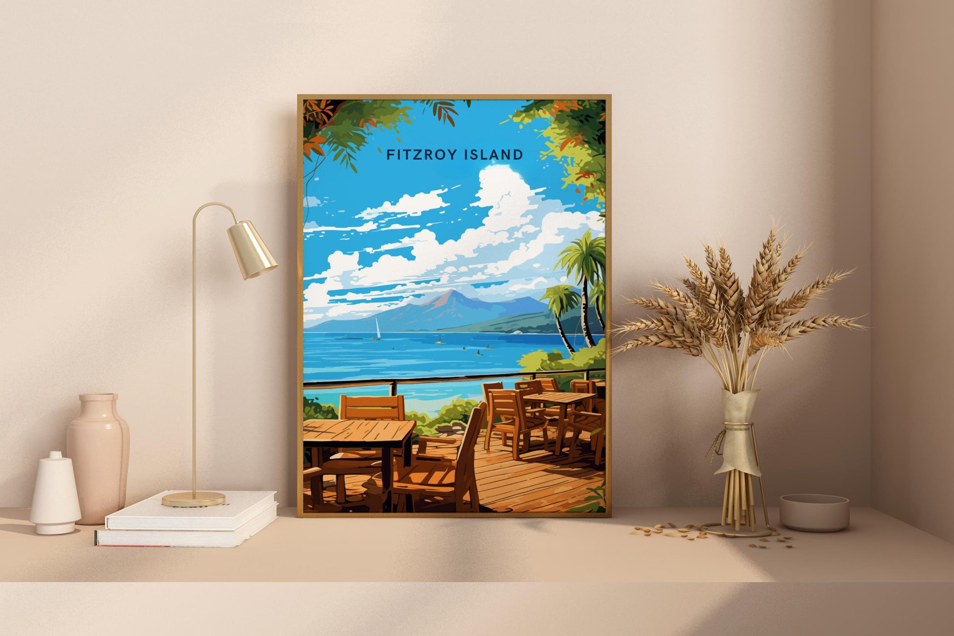 Fitzroy Island Australia Travel Print Poster - Pitchers Design