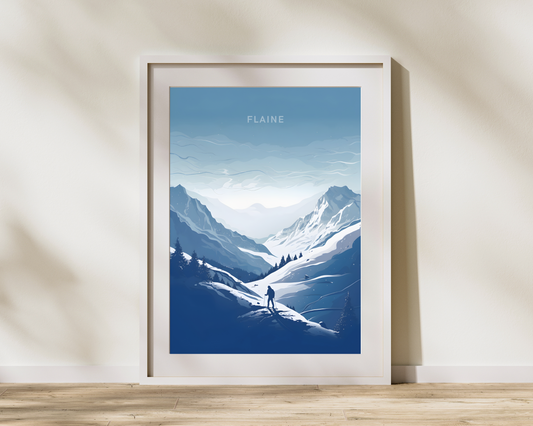 Flaine Alps France Travel Poster Print - Pitchers Design