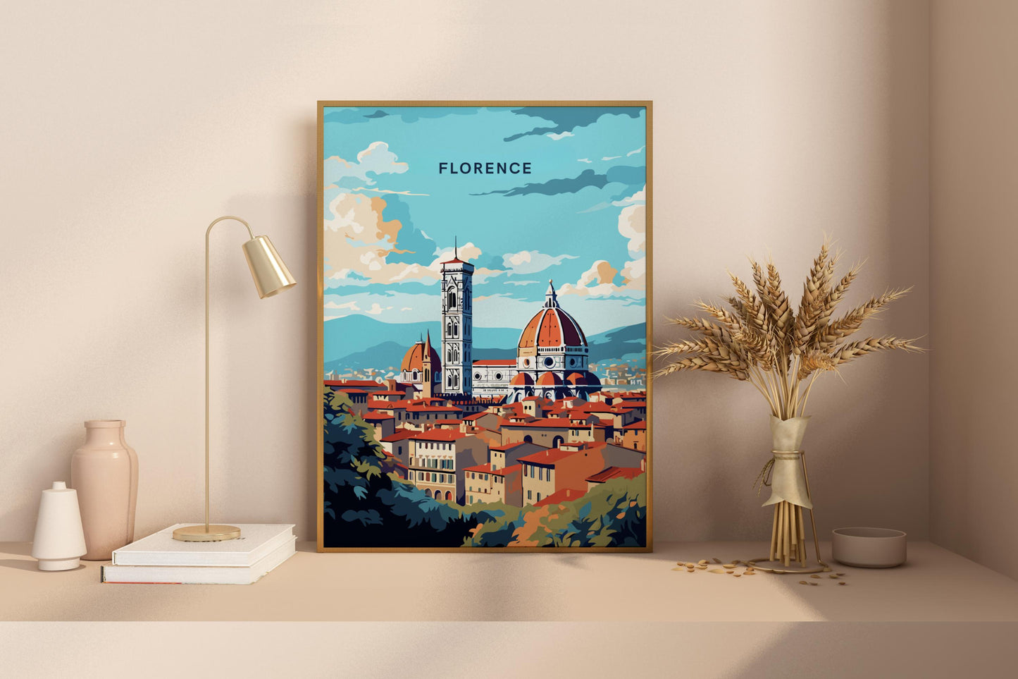 Beauty of Florence Italy Travel Print Poster - Pitchers Design