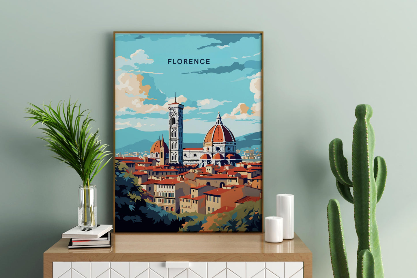 Beauty of Florence Italy Travel Print Poster - Pitchers Design