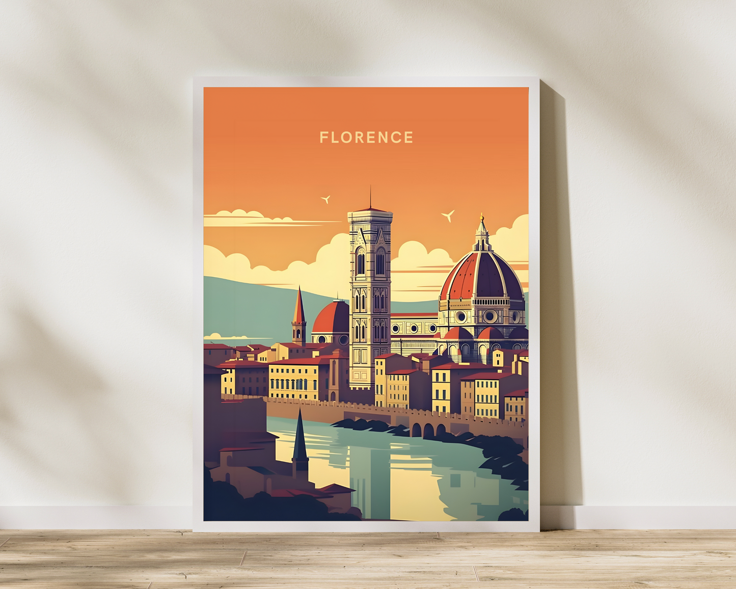 Florence Italy Travel Poster Print - Pitchers Design