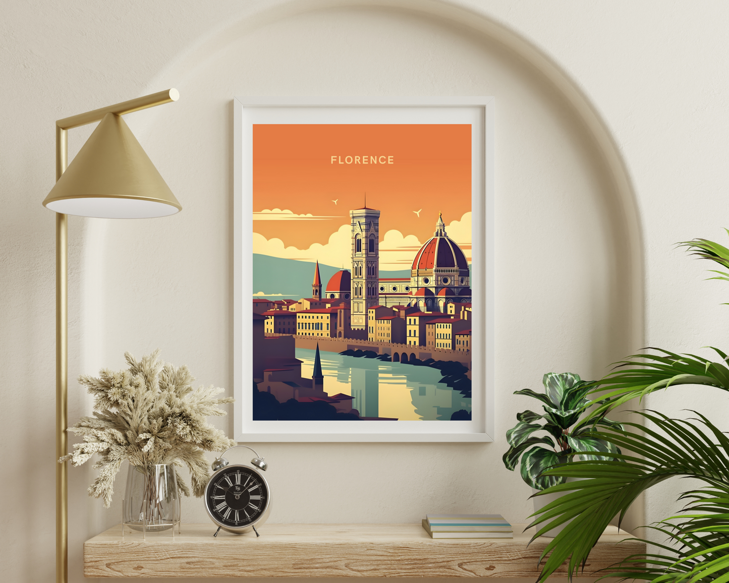 Florence Italy Travel Poster Print - Pitchers Design