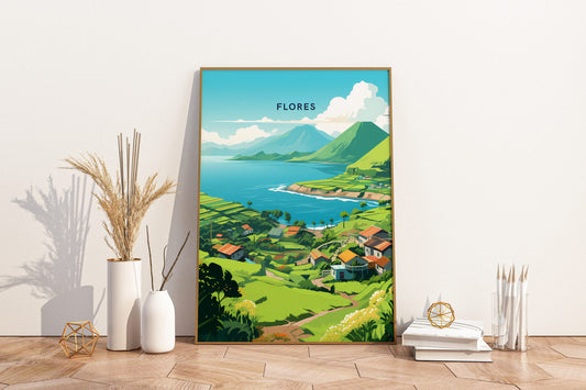 Flores Indonesia Travel Print Poster - Pitchers Design