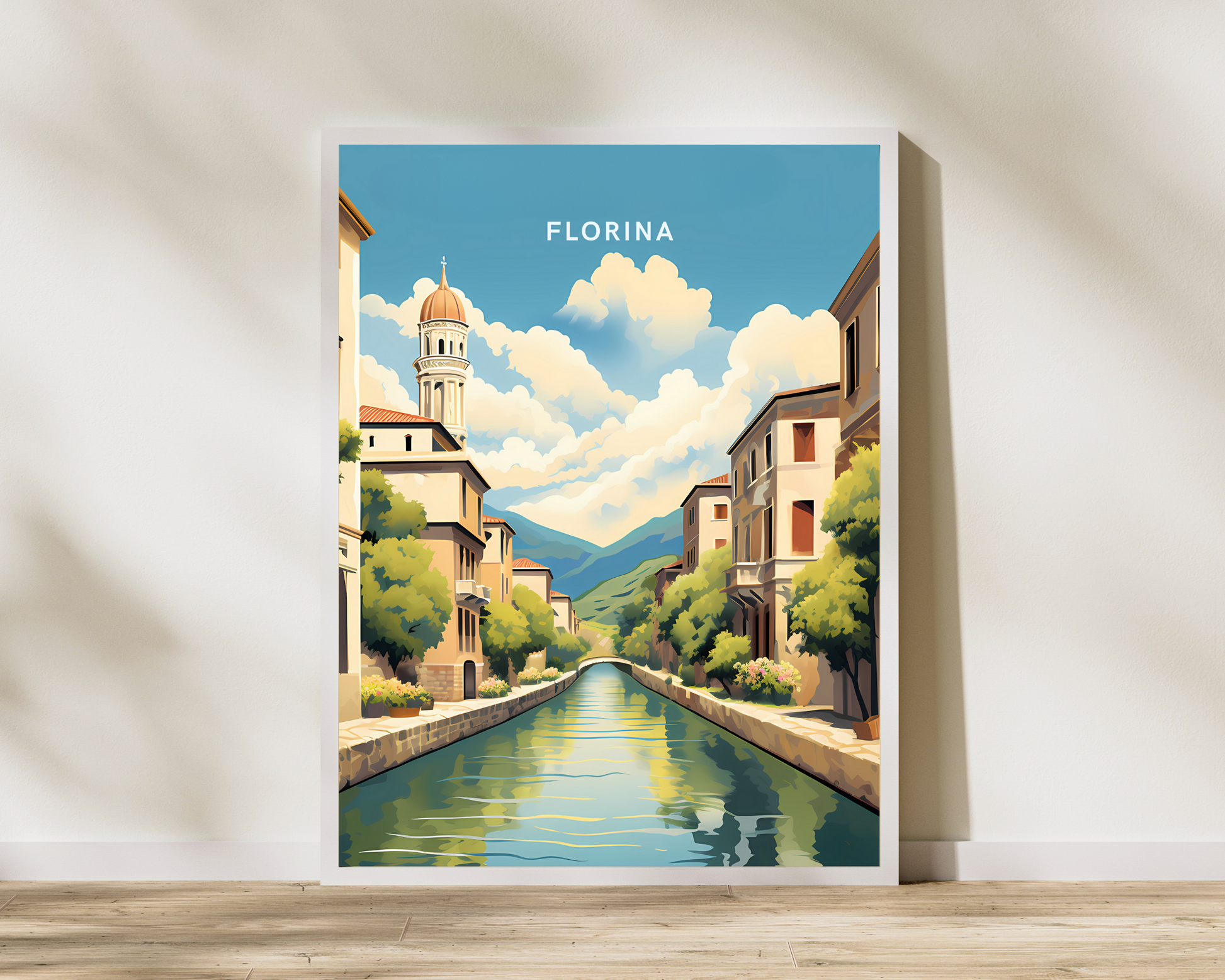 Florina Greece Travel Poster Print - Pitchers Design