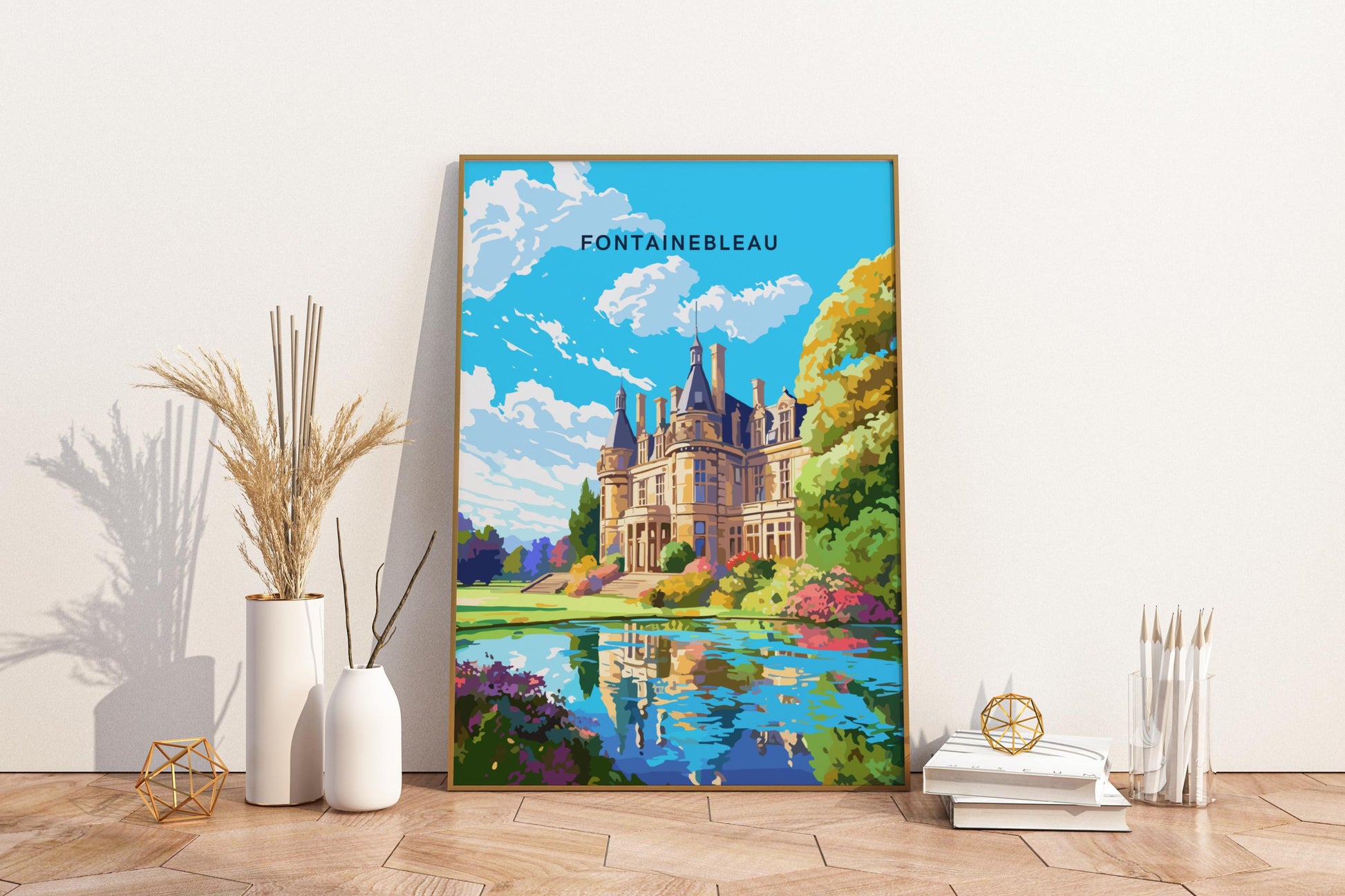 Fontainebleau France Travel Print Poster - Pitchers Design