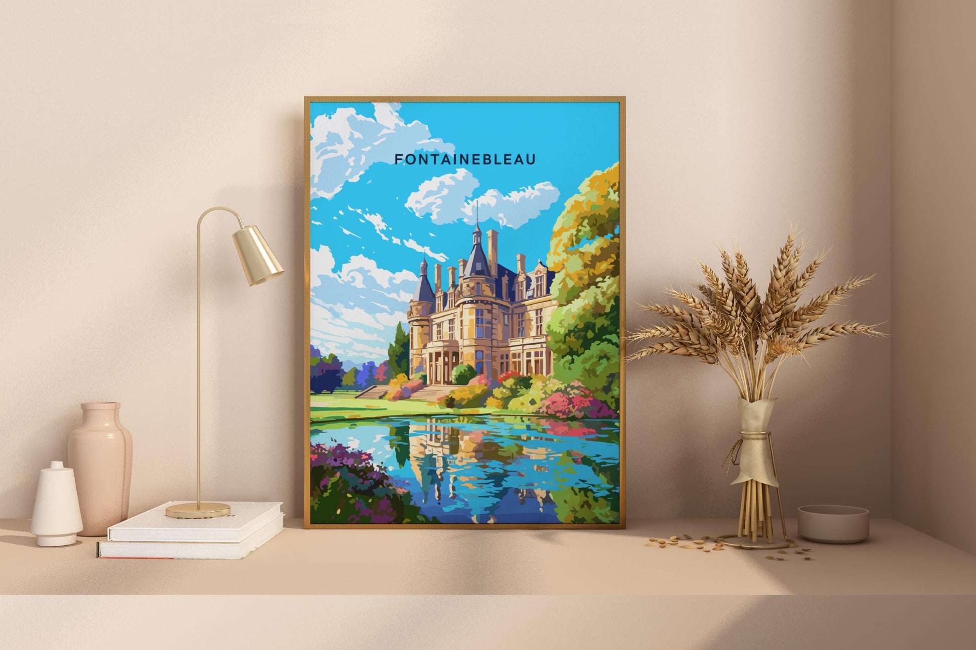 Fontainebleau France Travel Print Poster - Pitchers Design