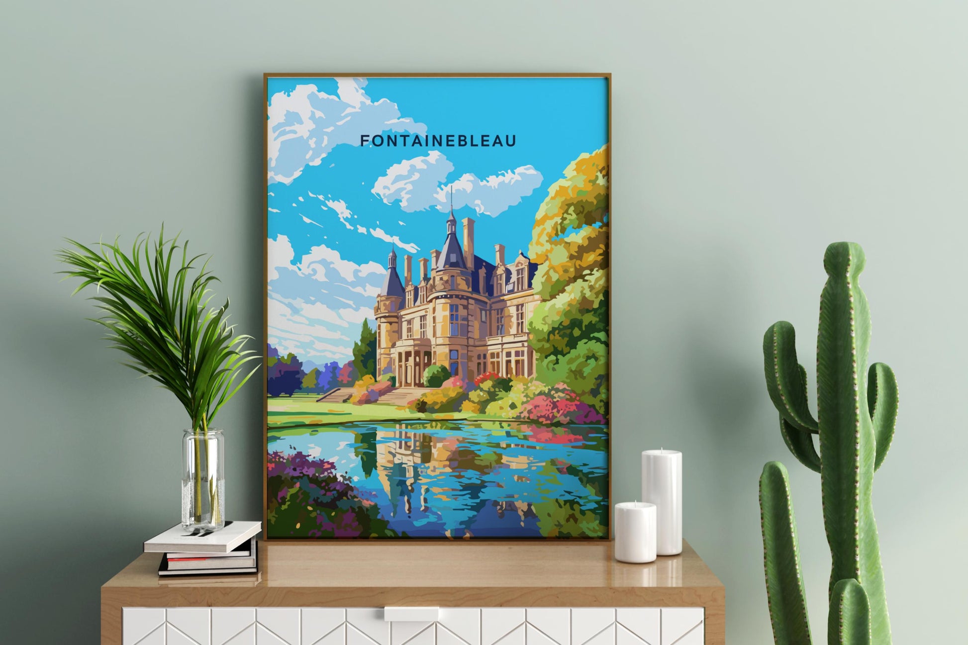 Fontainebleau France Travel Print Poster - Pitchers Design