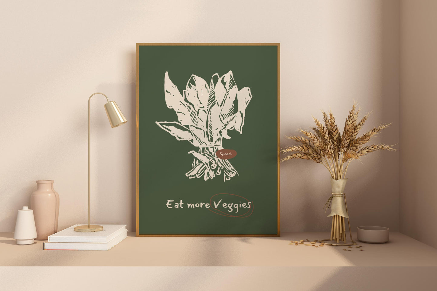 Eat More Veggies Illustrated Food Print Poster - Pitchers Design