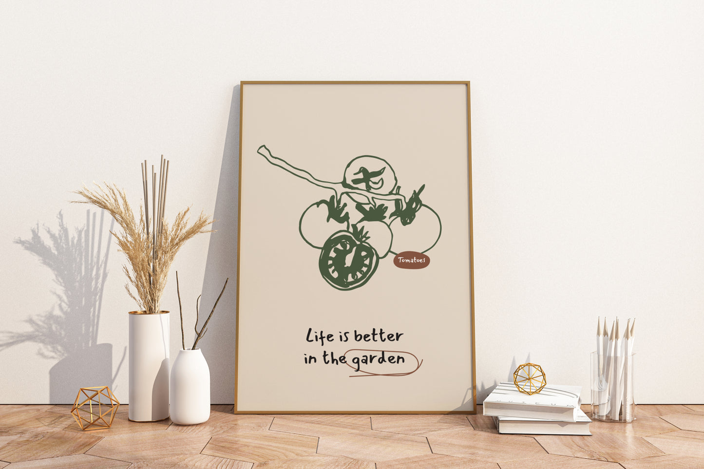 Life is Better in the Garden Food Print Poster - Pitchers Design