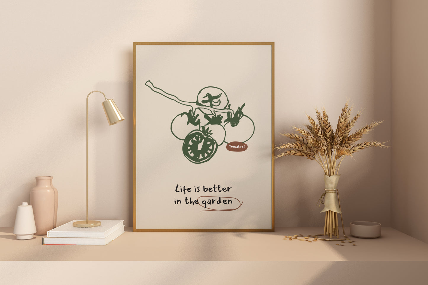 Life is Better in the Garden Food Print Poster - Pitchers Design