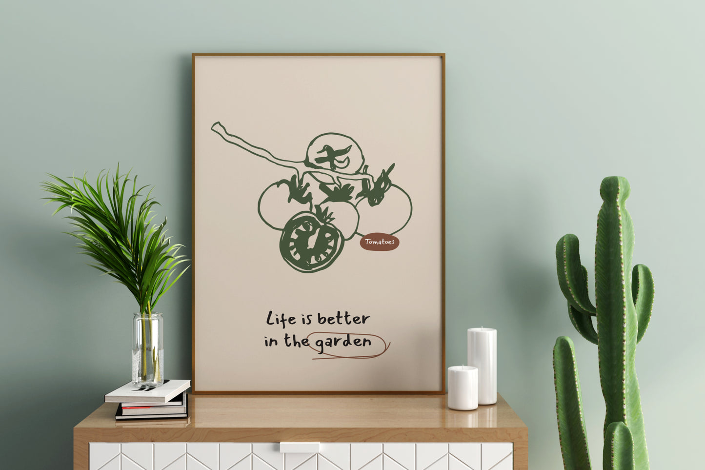 Life is Better in the Garden Food Print Poster - Pitchers Design