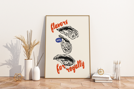 Flavours For Royalty Illustrated Food Print Poster - Pitchers Design