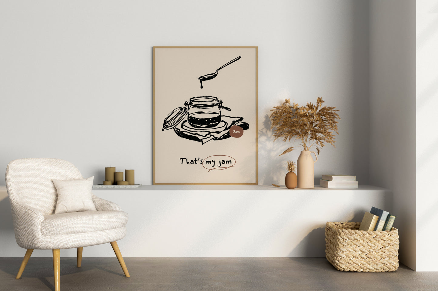 That's My Jam Illustrated Food Print Poster - Pitchers Design