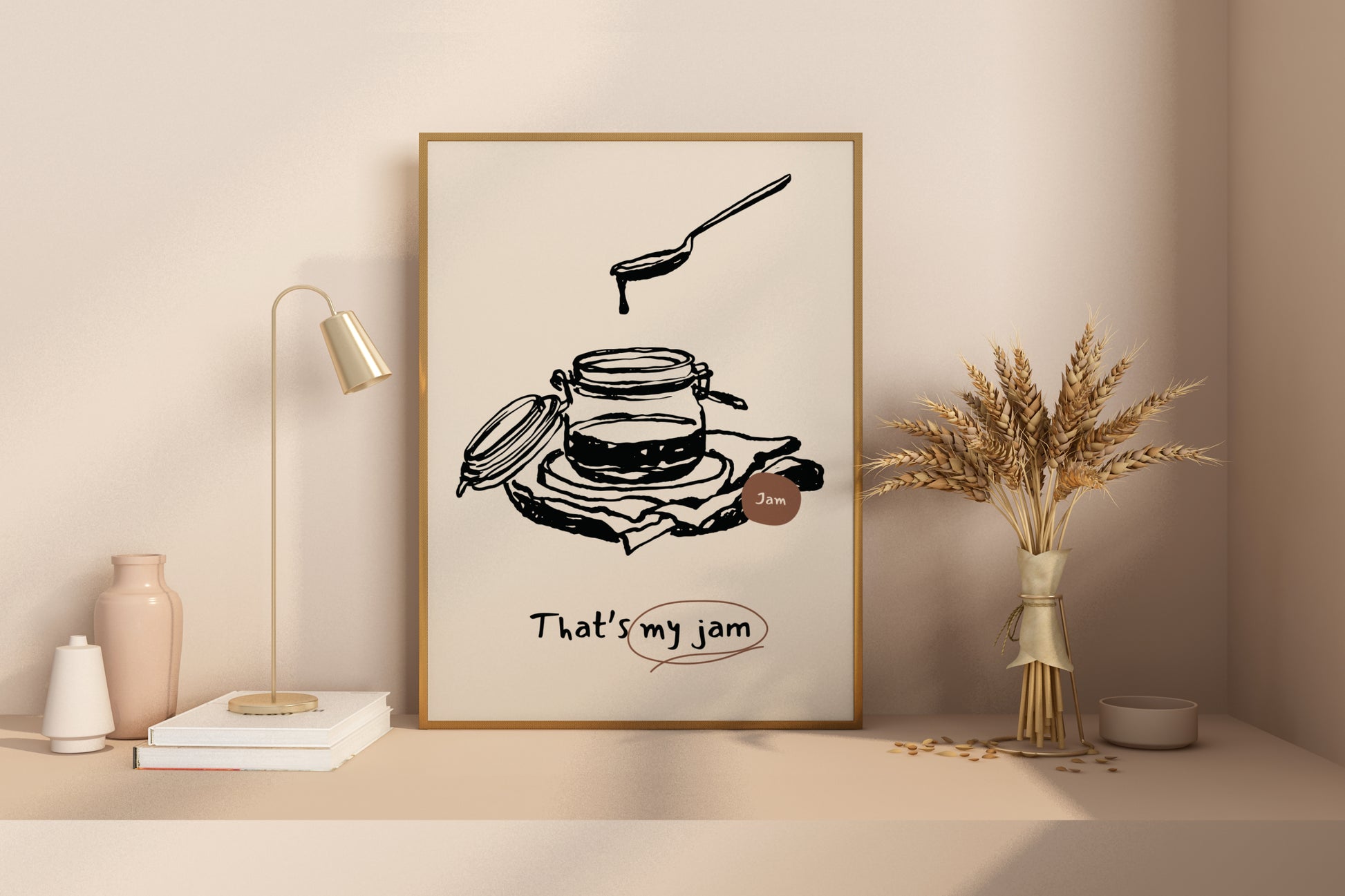 That's My Jam Illustrated Food Print Poster - Pitchers Design