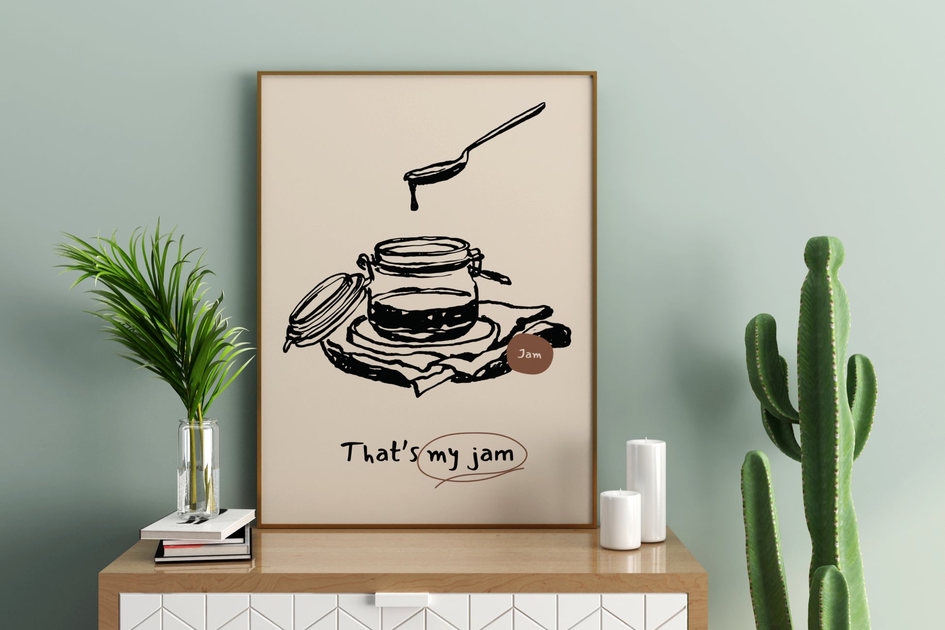 That's My Jam Illustrated Food Print Poster - Pitchers Design