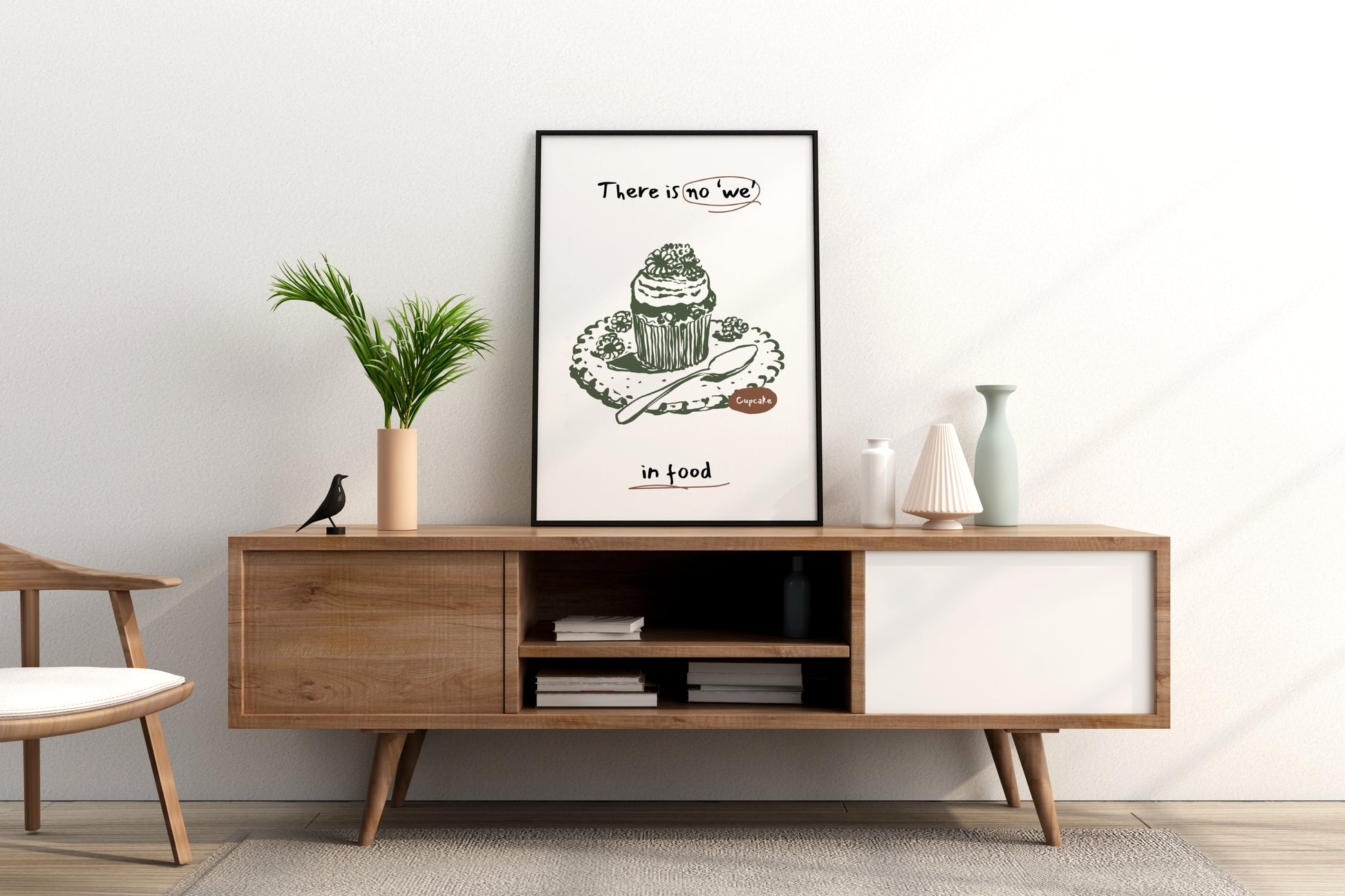 There is no 'we' in food Illustrated Food Print Poster - Pitchers Design